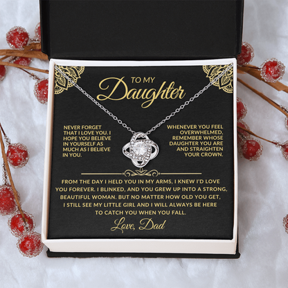 Daughter Necklace Gift Set - Never forget that I love you