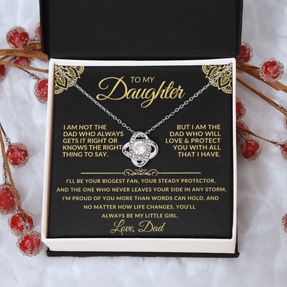 Daughter Necklace Love Dad - "You'll always be my baby girl"