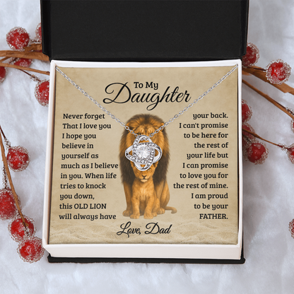 To My Daughter Necklace - "Never Forget That I Love You"