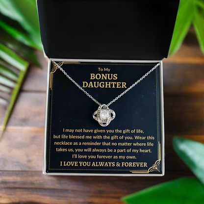 Bonus Daughter "Love You As My Own" G 14K White Gold Finish / Standard Box Jewelry Giftinum