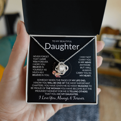 Beautiful Daughter Necklace - "Pages Of My Life End"