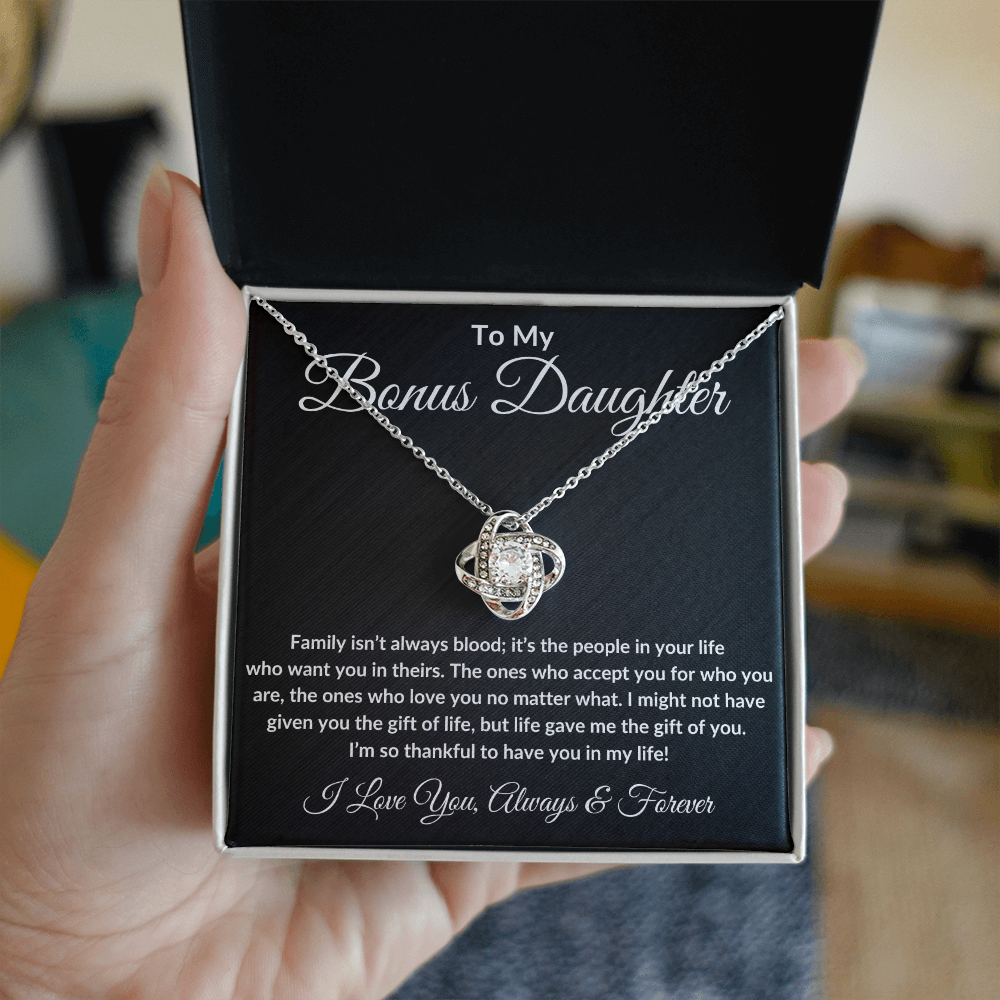 Bonus Daughter Necklace - "Family Isn't Always Blood"