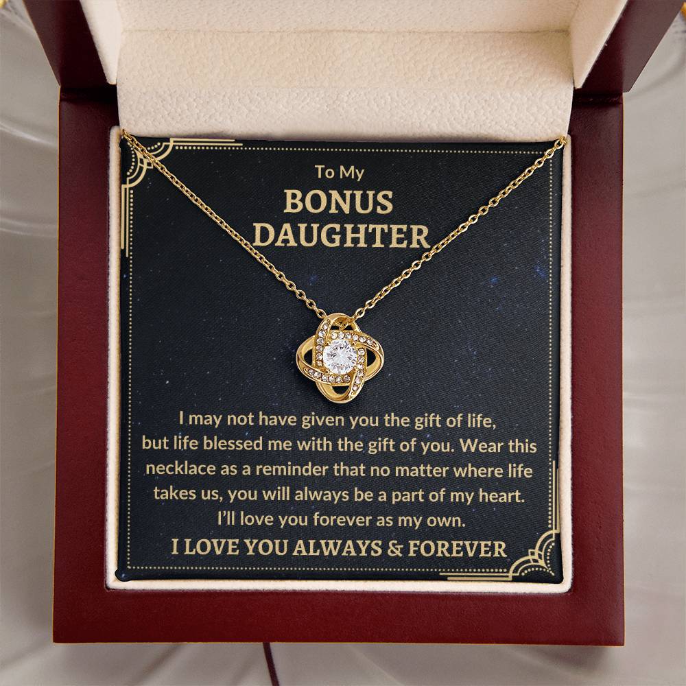 Bonus Daughter "Love You As My Own" G 14K White Gold Finish / Standard Box Jewelry Giftinum