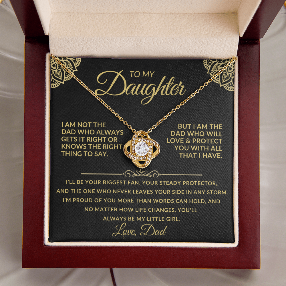 Daughter Necklace Love Dad - "You'll always be my baby girl"