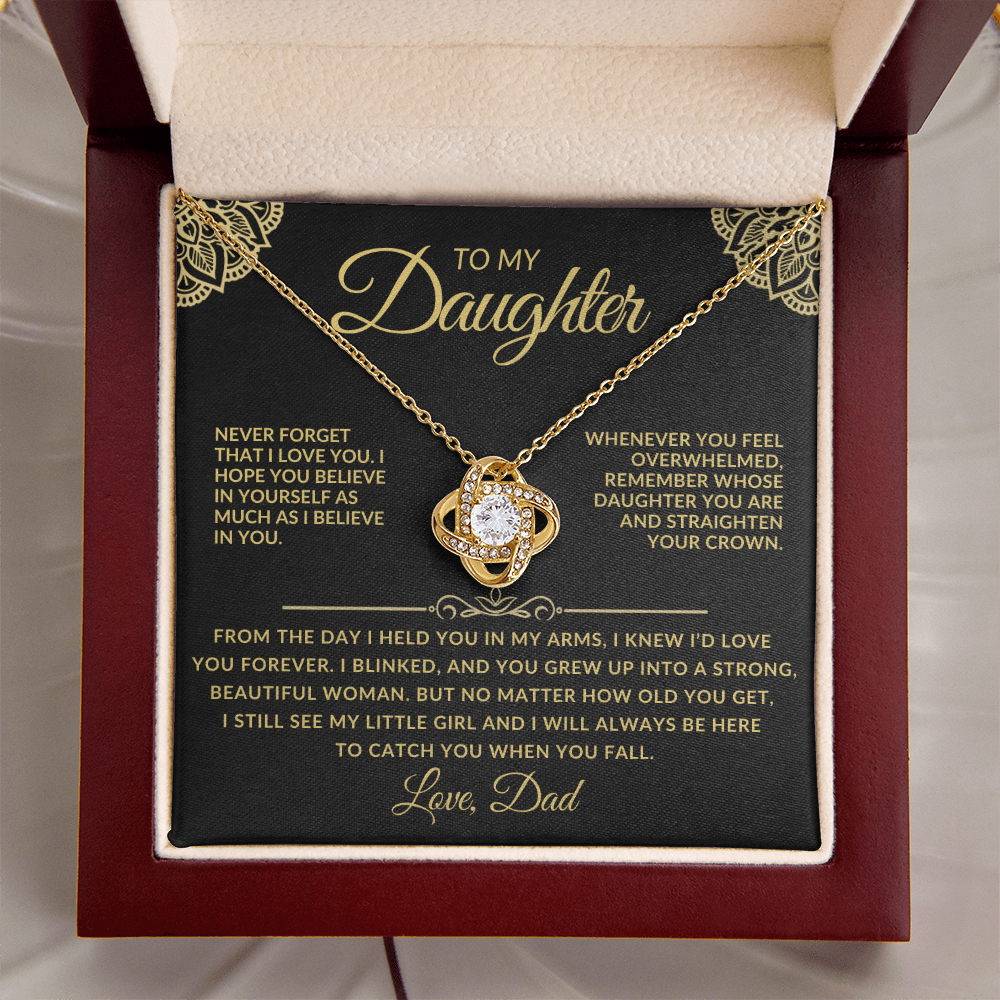 Daughter Necklace Gift Set - Never forget that I love you