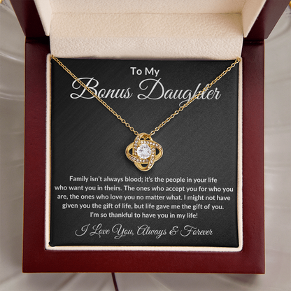 Bonus Daughter Necklace - "Family Isn't Always Blood"