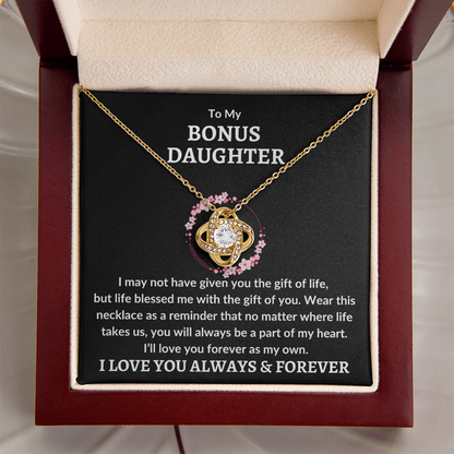 To My Bonus Daughter Necklace – I’ll Love You As My Own ❤️