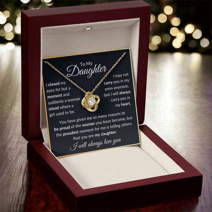 Daughter Necklace "I Closed My Eyes"