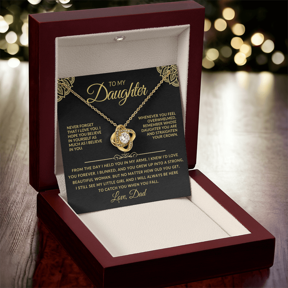 Daughter Necklace Gift Set - Never forget that I love you