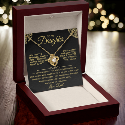 Daughter Necklace Love Dad - "You'll always be my baby girl"