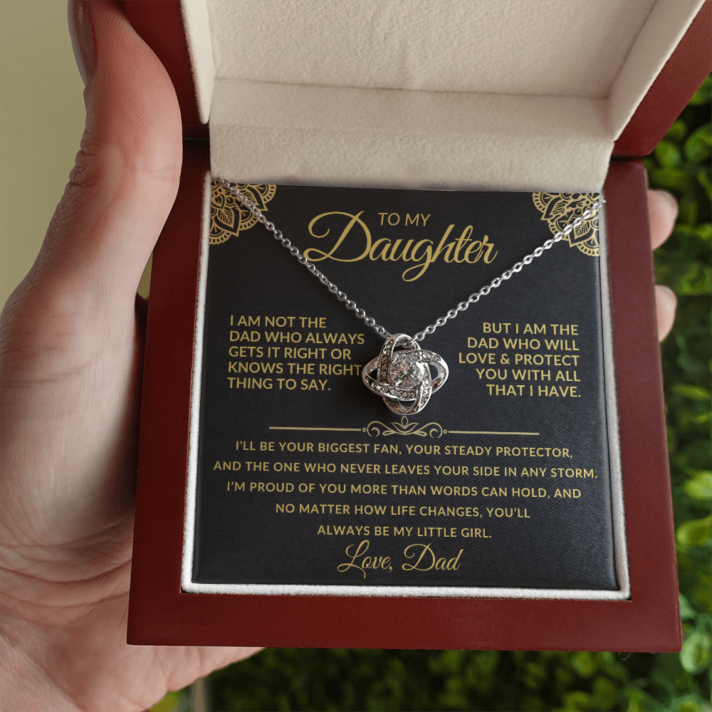 Daughter Necklace Love Dad - "You'll always be my baby girl"