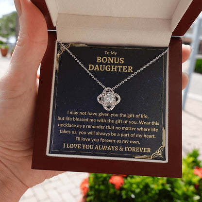 Bonus Daughter "Love You As My Own" G 14K White Gold Finish / Standard Box Jewelry Giftinum