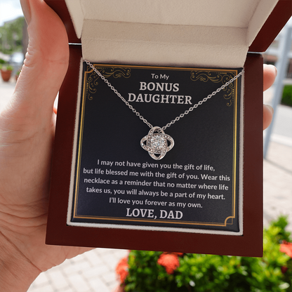 Bonus Daughter "Love You As My Own" (BG) 14K White Gold Finish / Standard Box Jewelry Giftinum