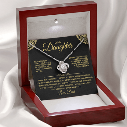 Daughter Necklace Gift Set - Never forget that I love you