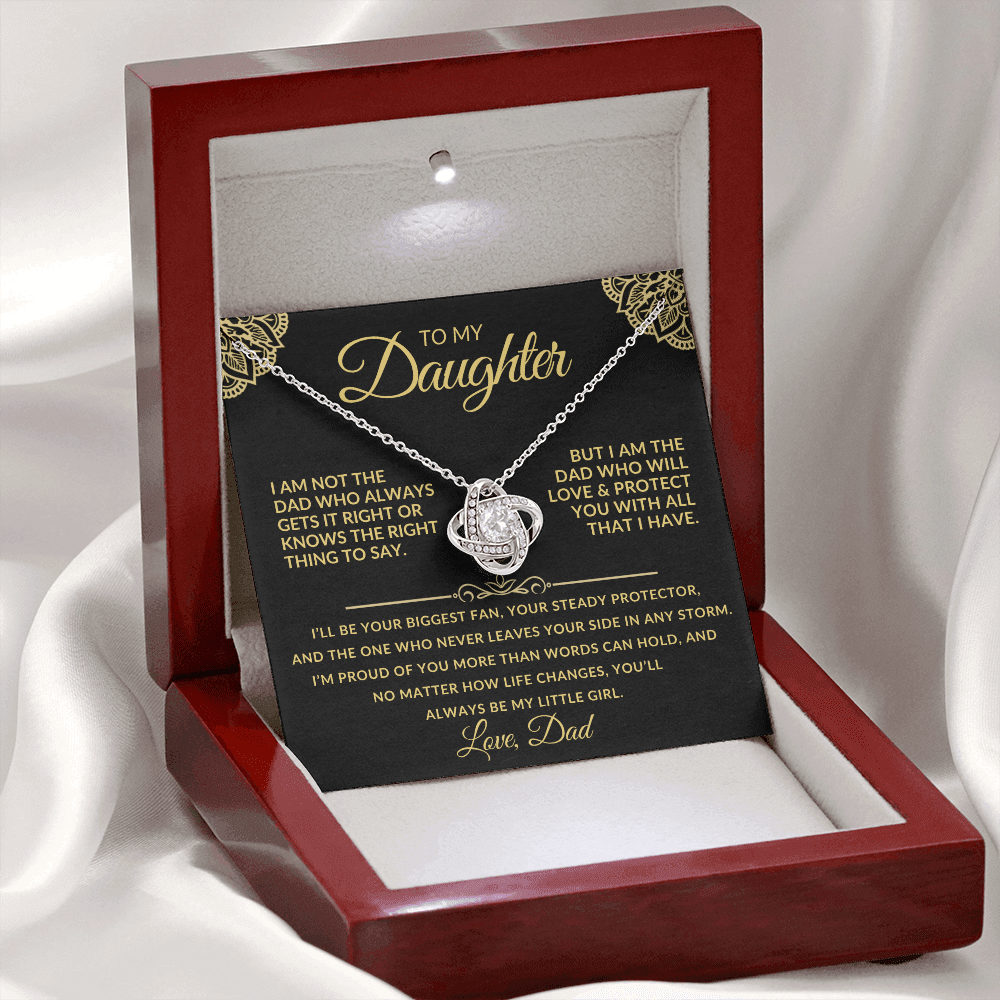 Daughter Necklace Love Dad - "You'll always be my baby girl"