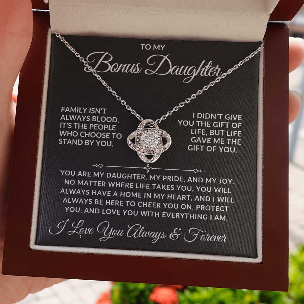 Bonus Daughter Necklace – Family Is More Than Blood