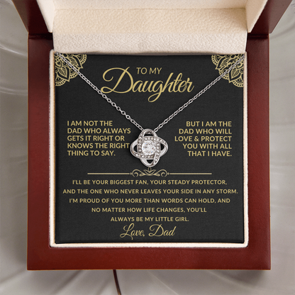 Daughter Necklace Love Dad - "You'll always be my baby girl"