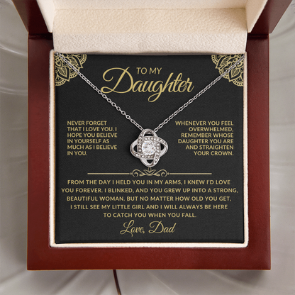 Daughter Necklace Gift Set - Never forget that I love you