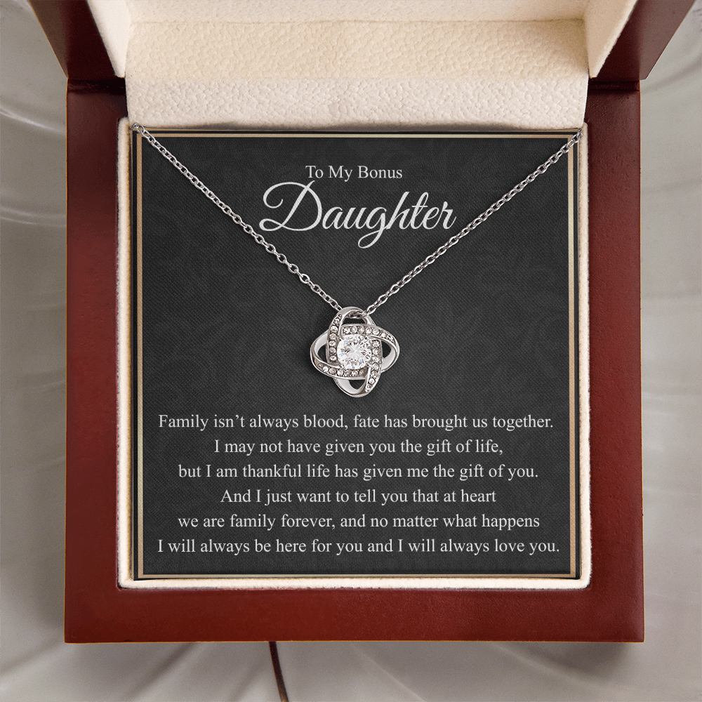 To My Daughter Necklace - Family isn't always blood