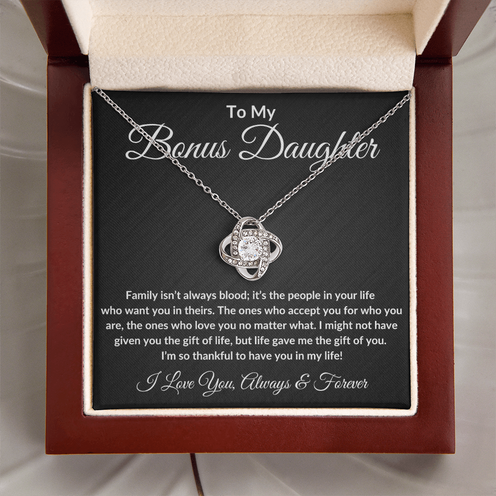 Bonus Daughter Necklace - "Family Isn't Always Blood"