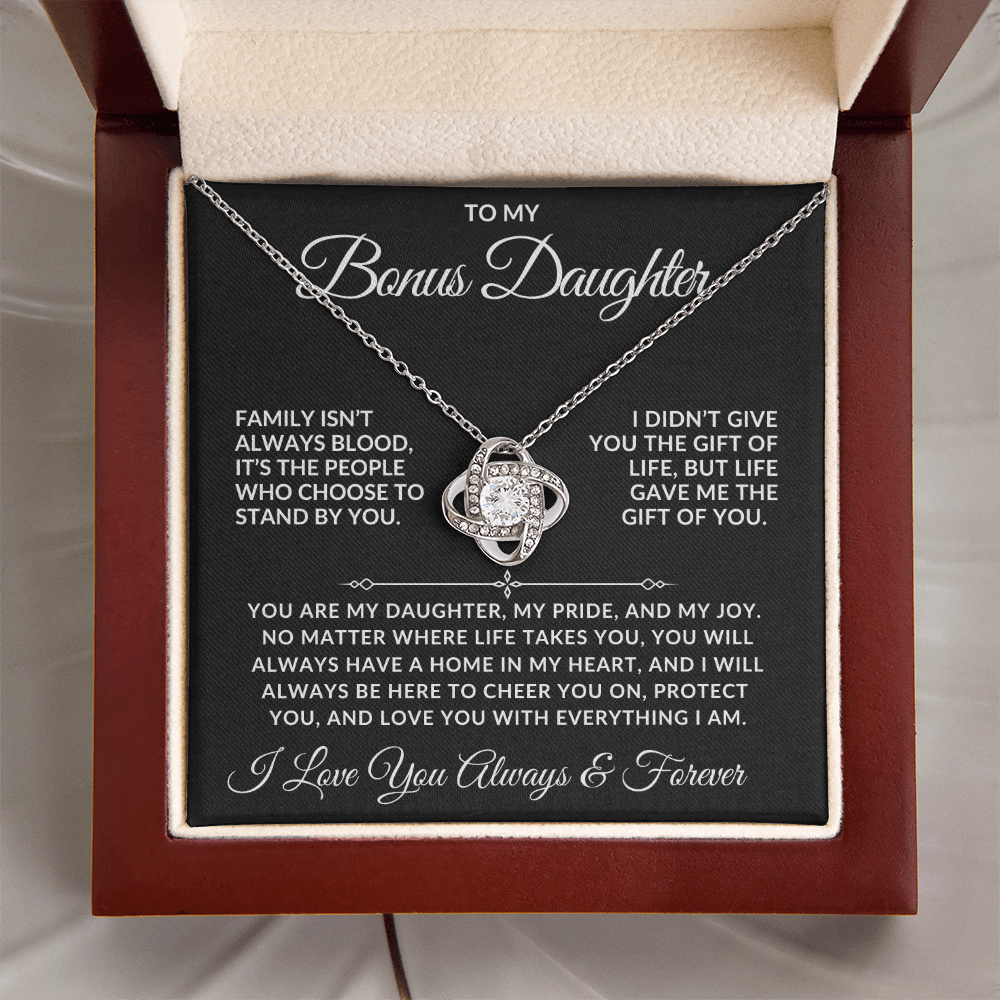 Bonus Daughter Necklace – Family Is More Than Blood
