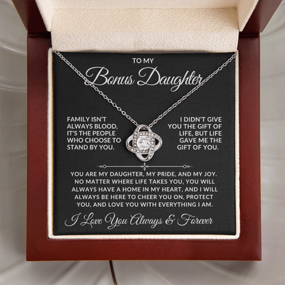 Bonus Daughter Necklace – Family Is More Than Blood