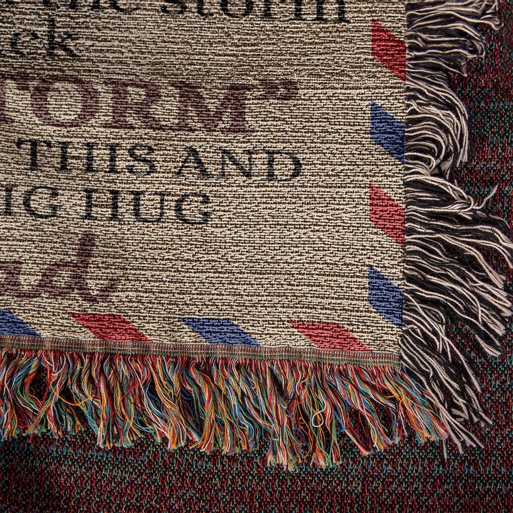 To My Badass Daughter Heirloom Woven Blanket