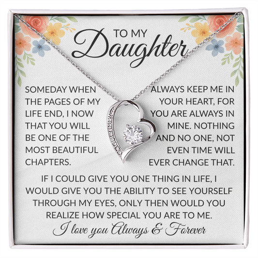 To My Daughter | Someday When the Pages of My Life End Necklace