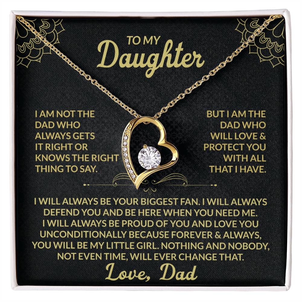 To My Daughter - "I Will Always Be Your Biggest Fan" 18k Yellow Gold Finish / Standard Box Jewelry Giftinum