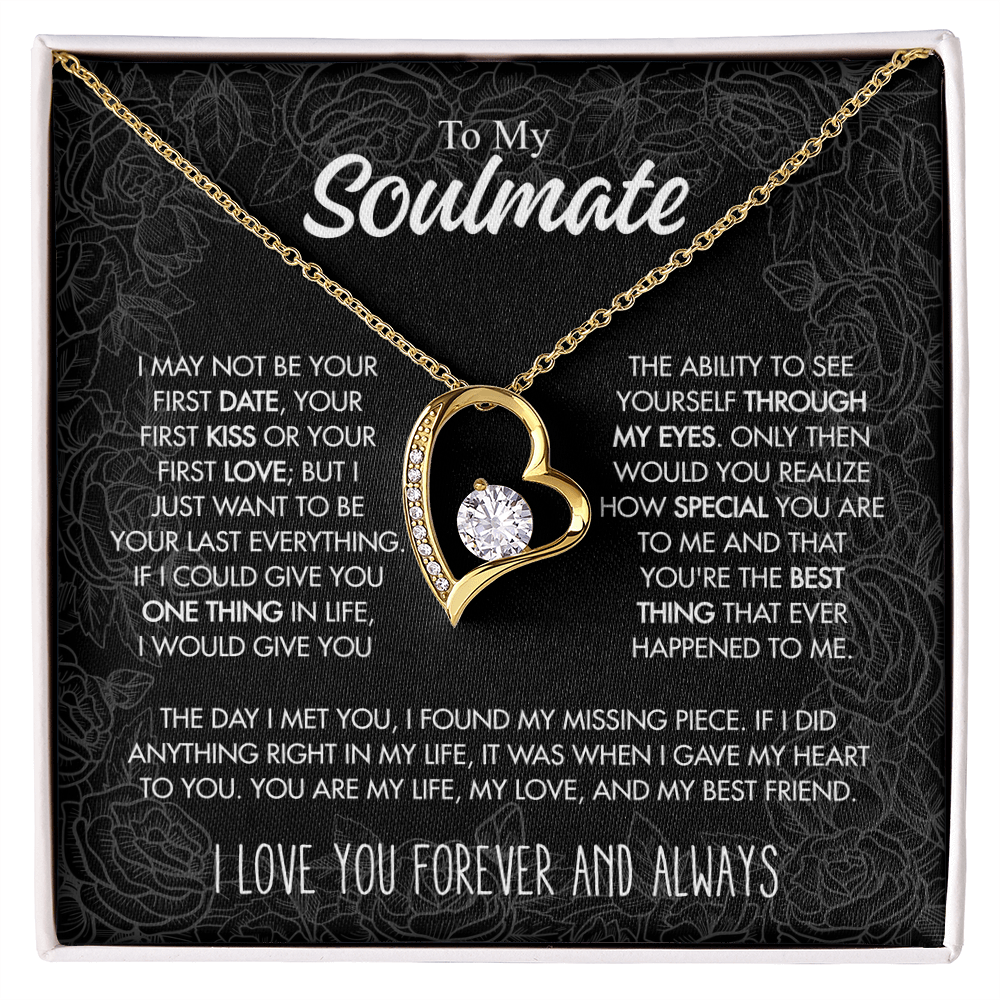 To My Soulmate - "Found My Missing Piece" 14k White Gold Finish / Standard Box Jewelry Giftinum