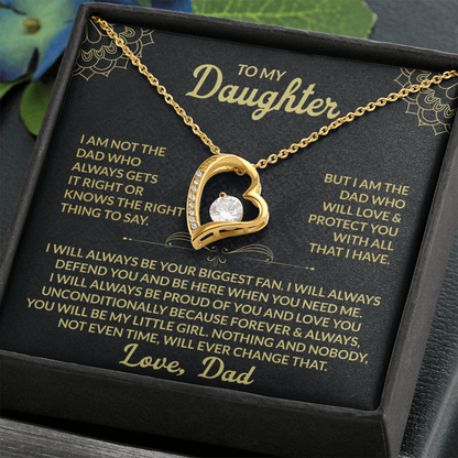 To My Daughter - "I Will Always Be Your Biggest Fan" 14k White Gold Finish / Standard Box Jewelry Giftinum