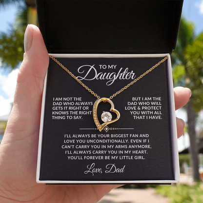 Forever My Little Girl - Daughter Necklace Gift Set