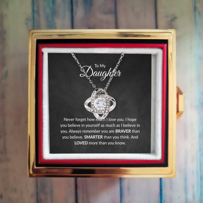 To My Daughter Rotating Rose Gift Box - Never Forget