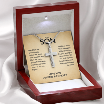 Stand Tall Cross Necklace – Dad’s Daily Reminder.