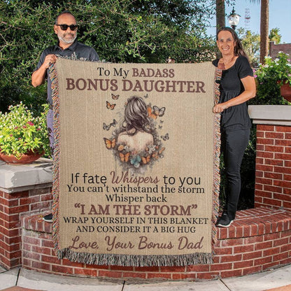 Badass Bonus Daughter Blanket (2) Blankets Giftinum