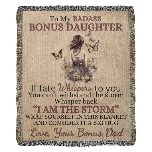 Badass Bonus Daughter Blanket (3) Blankets Giftinum