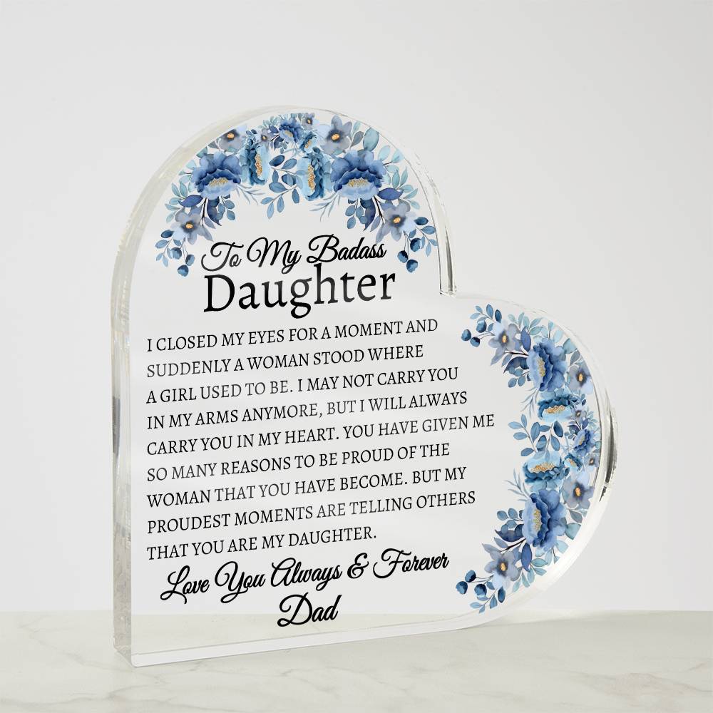 Badass Daughter | Acrylic Heart Acrylic Giftinum