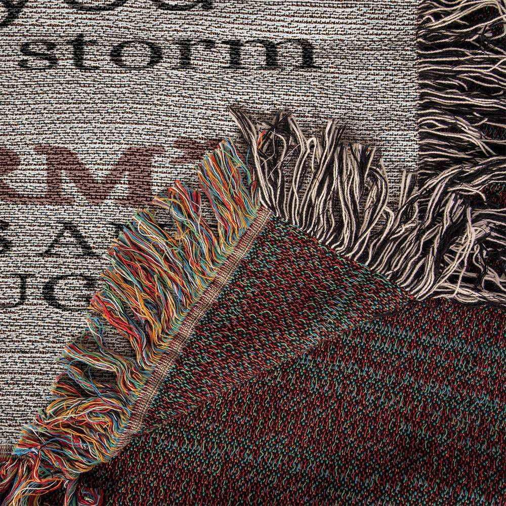 Badass Daughter Heirloom Woven Blanket Love, Dad Giftinum