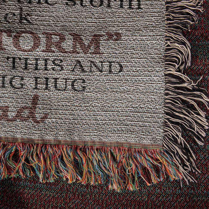 Badass Daughter Heirloom Woven Blanket Love, Dad Giftinum