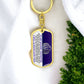 Badass Daughter Keychain | Straighten Your Crown Dog Tag with Swivel Keychain (Steel) / No Jewelry Giftinum
