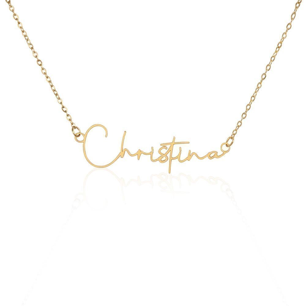 Badass Daughter Name Necklace | Straighten your crown Polished Stainless Steel / Standard Box Jewelry Giftinum