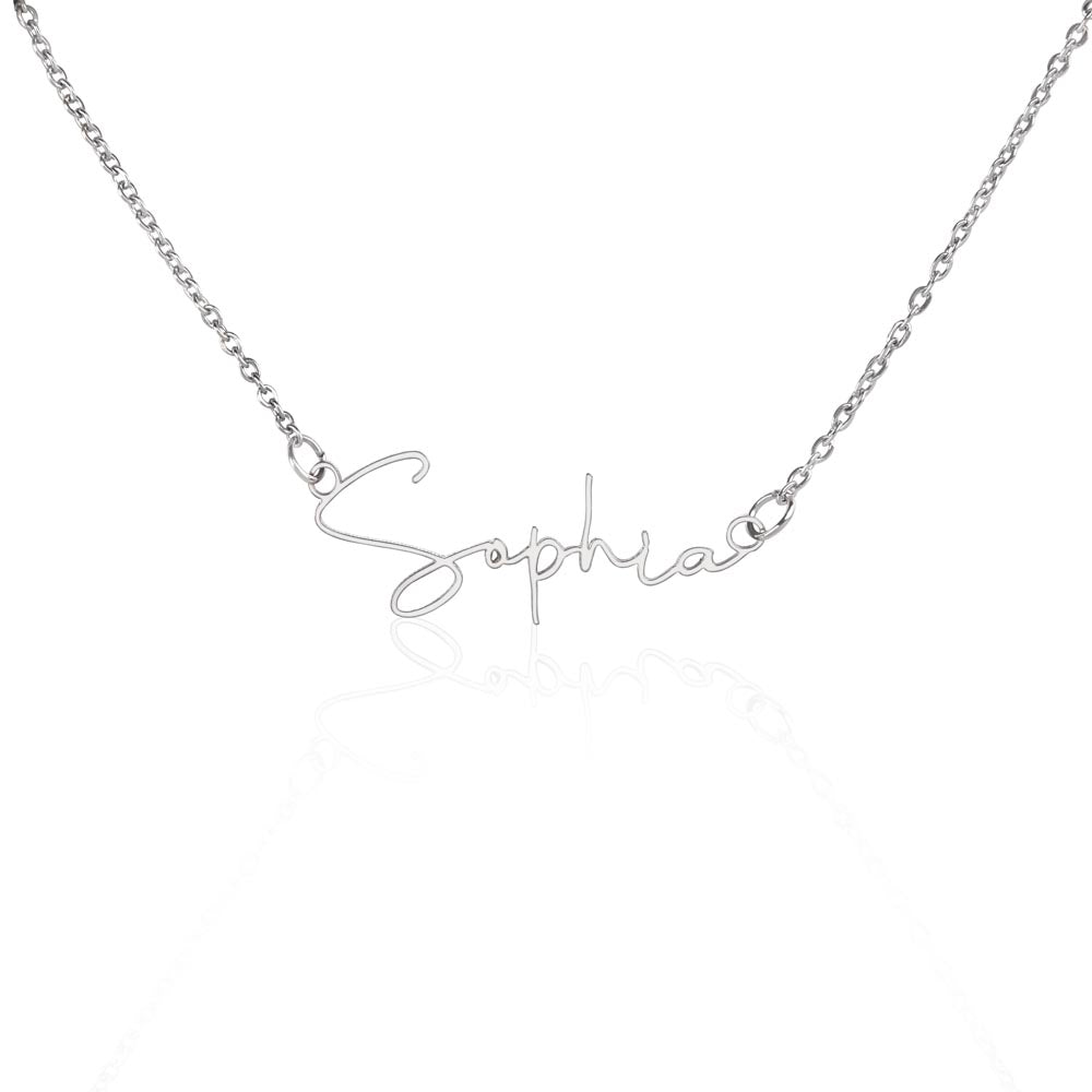 Badass Daughter Name Necklace | Straighten your crown Polished Stainless Steel / Standard Box Jewelry Giftinum