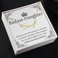Badass Daughter Name Necklace | Straighten your crown Polished Stainless Steel / Standard Box Jewelry Giftinum