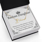 Badass Daughter Name Necklace | Straighten your crown Polished Stainless Steel / Standard Box Jewelry Giftinum
