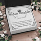 Badass Daughter Name Necklace | Straighten your crown Polished Stainless Steel / Standard Box Jewelry Giftinum