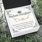 Badass Daughter Name Necklace | Straighten your crown Polished Stainless Steel / Standard Box Jewelry Giftinum