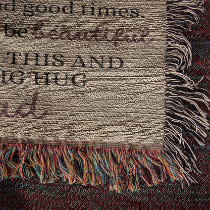 Beautiful Daughter Heirloom Woven Blanket - Never forget that I love you Dad / 50" x 60" Heirloom Woven Blanket Giftinum