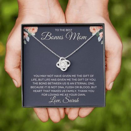 Best Bonus Mom - Gift of Life 14K White Gold Finish / Standard Box Jewelry Giftinum