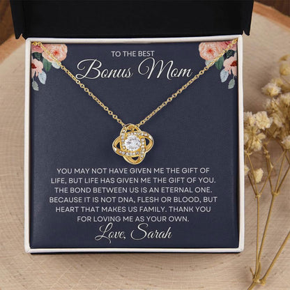 Best Bonus Mom - Gift of Life 18K Yellow Gold Finish / Standard Box Jewelry Giftinum