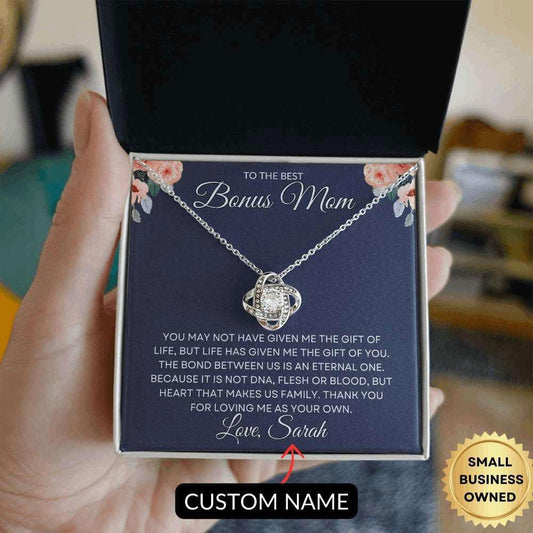 Best Bonus Mom - Gift of Life 14K White Gold Finish / Standard Box Jewelry Giftinum
